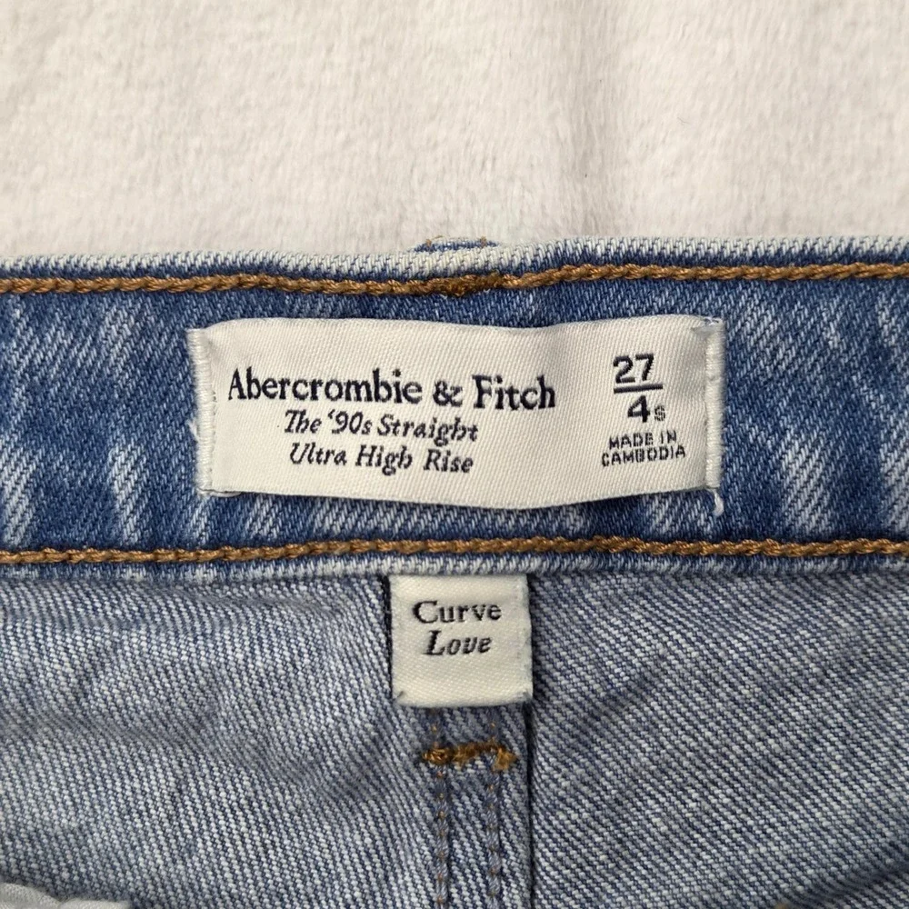Abercrombie Jeans Women 27/4 Blue Ultra High Rise The 90s Straight‎ Excellent